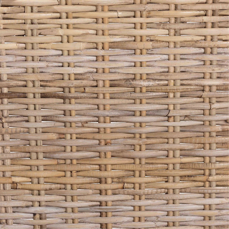 Tabouret de bar moderne en bois de rotin et d'acajou Kubu
