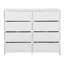 Commode 8 tiroirs avec grands tiroirs en tissu, blanc-305850567