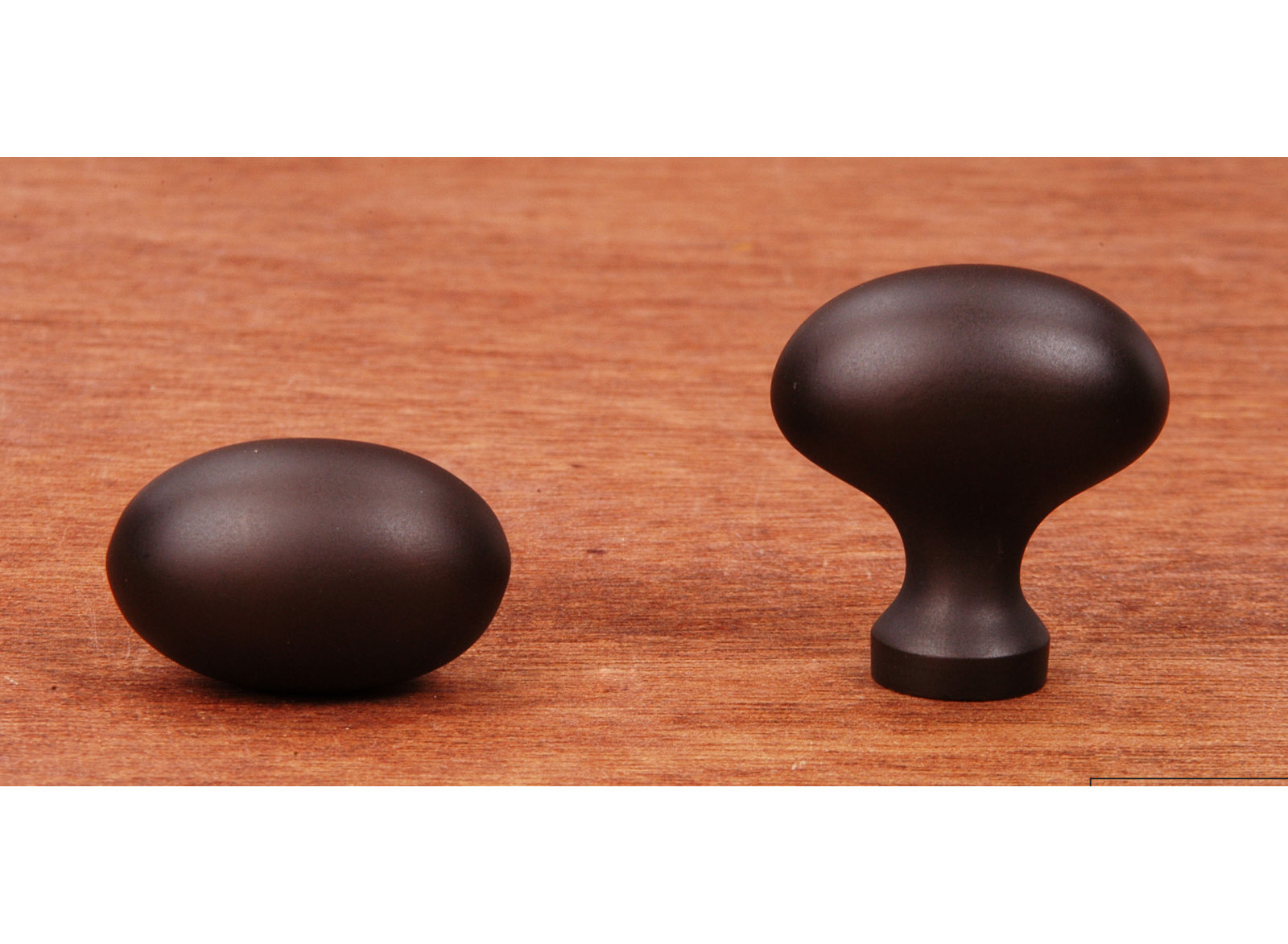Plain Oval Football Knob CK Series, Oil Rubbed Bronze