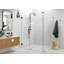 Illume 60 in. x 44.5 in. x 78 in. 90-degree Fully Frameless Wall Hinged Glass Shower Enclosure-1625551556
