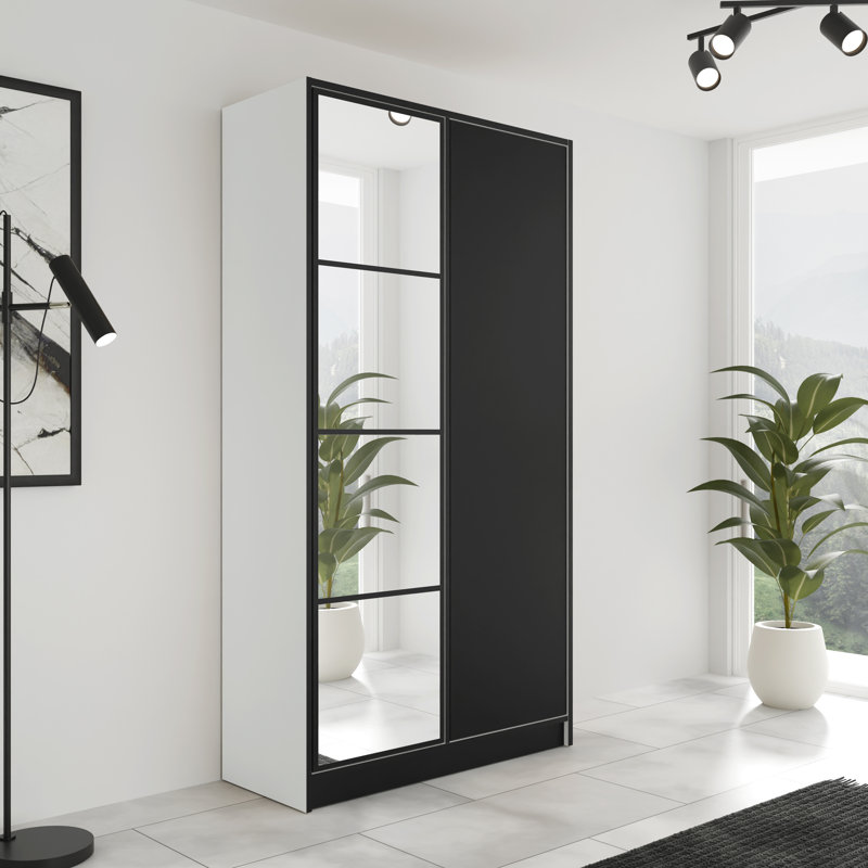Wardrobe, White/Black