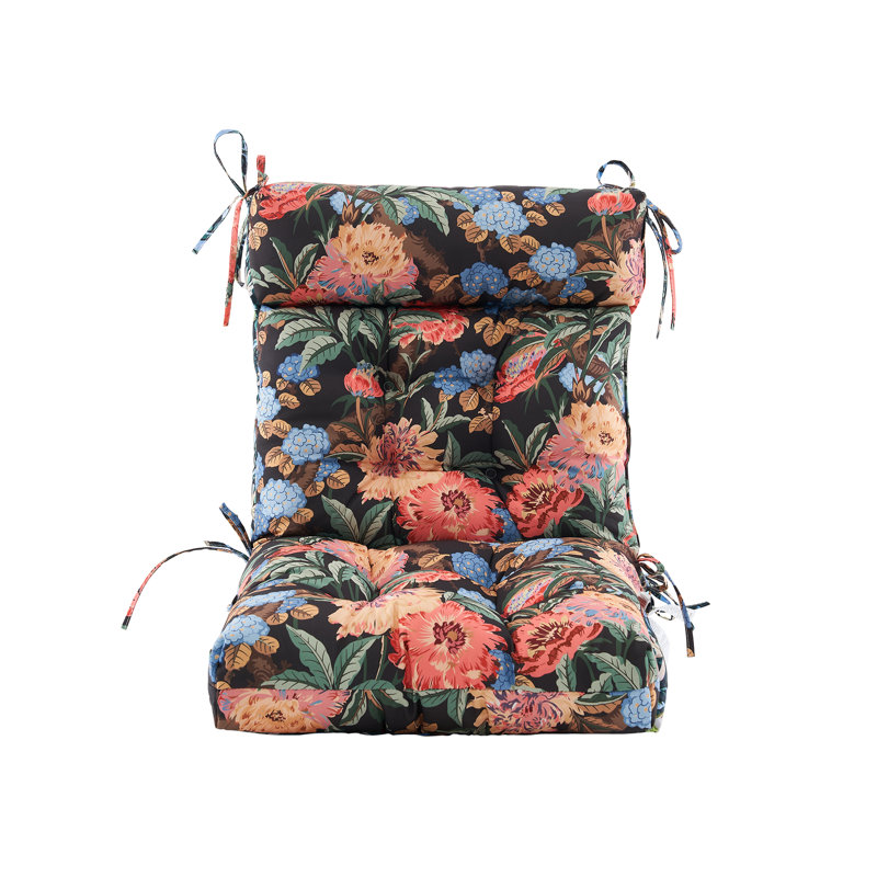 Outdoor Seat / Back Cushion, Multicolored Floral 1