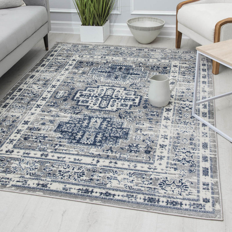 Gabriel Vintage Inky Sundara Area Rug, Runner 2'6" x 8'