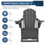 Chaise Adirondack pliante en polyéthylène haute densité Aunika (ensemble de 2)-811712382