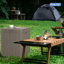 Boîte de rangement extérieure imperméable en résine 30 gallons toutes saisons-127346781-127346782