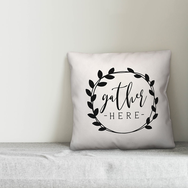  Gather Here Throw Pillow, 16" x 16"