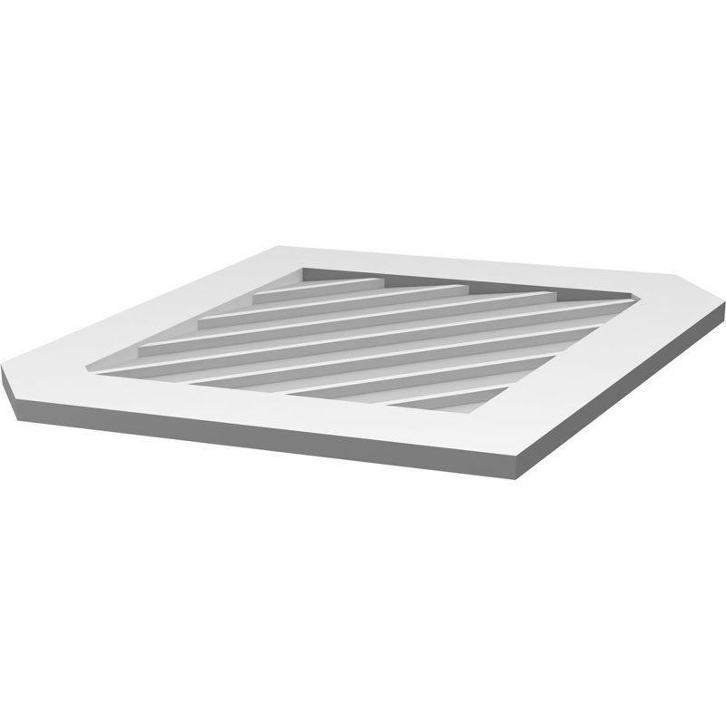 Ventilé vertical à pignon vertical en uréthane 9/12, H 30 po x l 34 po x P 1 po