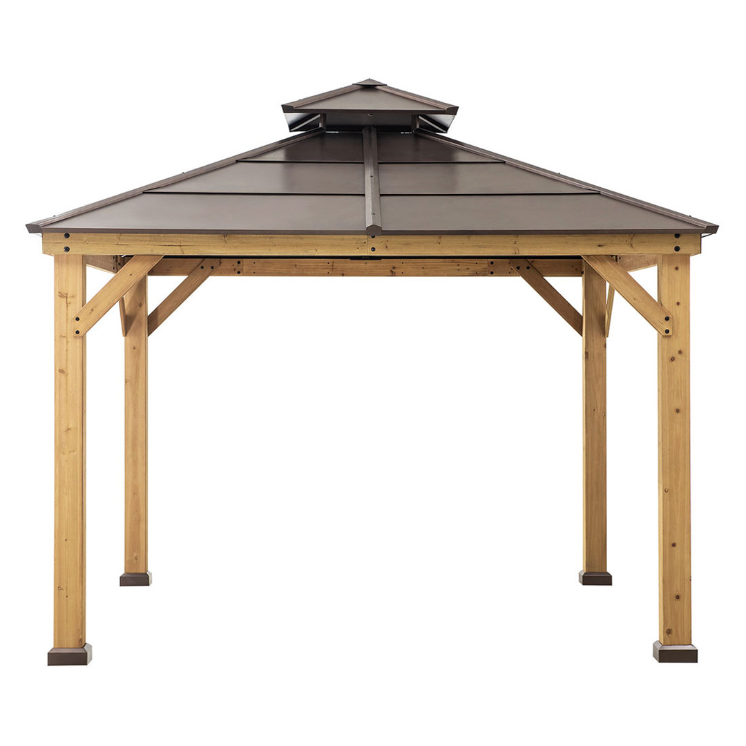 Sunjoy Zedernholz Gazebo PAPS - 335cm x 335cm, Aldercy