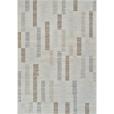 8' X 11' Beige and Brown Abstract Distressed Area Rug