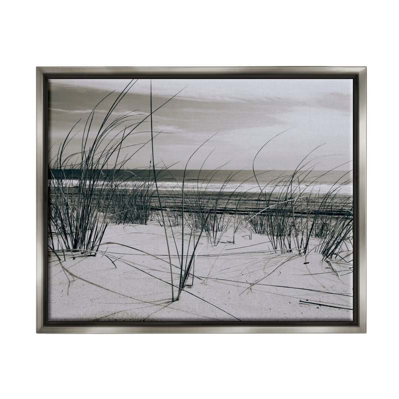 Photographie des dunes de l'océan par Graffi * Tee Studios, Cadre flottant gris lustré, H 25 po x l 31 po x P 1,7 po