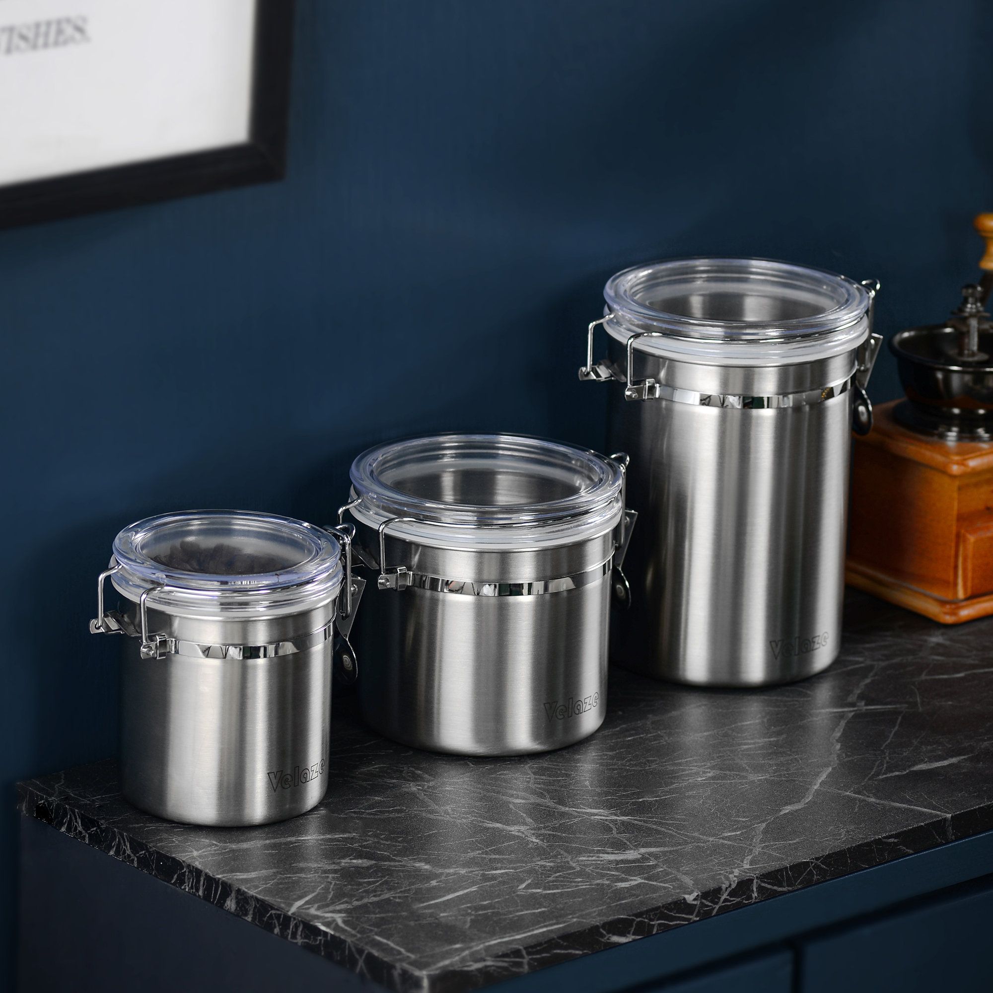 Velaze Metal Canister - Set of 3 | Wayfair