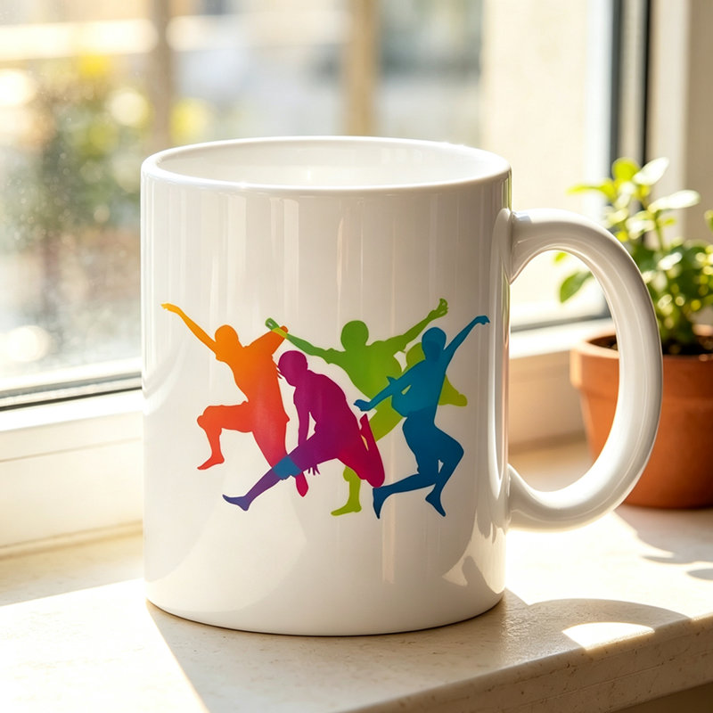 Unisex a Victor Dance Logo Ceramic Coffee Mug Coffee Cup Tea Mug Halloween Gift Leisure Time can hold Tea Milk.