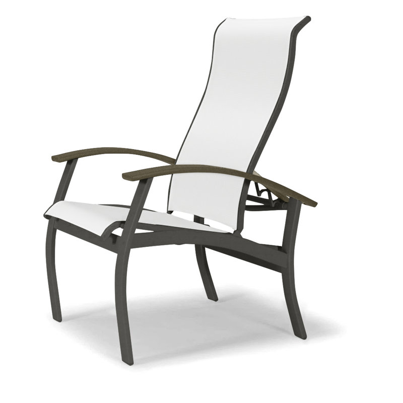 Chaise de patio Askar, Beachwood, Graphite texturé, Blanc 6D Sunbrella®