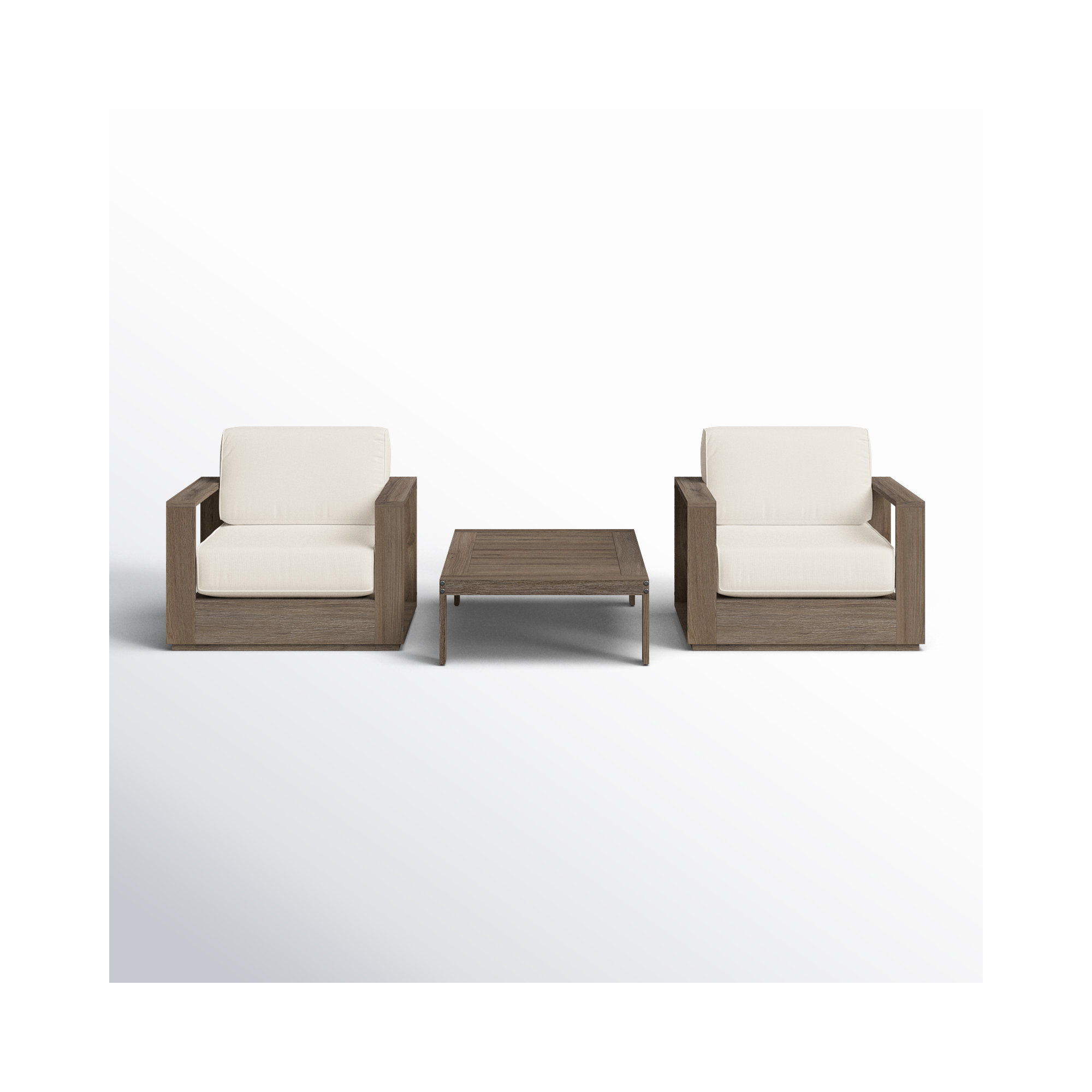Harbor 2 - Person Patio Conversation Set with Cushions, Brown
