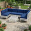 Ensemble de conversation modulaire à 6 places en osier de patio avec coussins-119905191