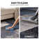 Tapis bleu / ivoire / gris à motif géométrique Damarus