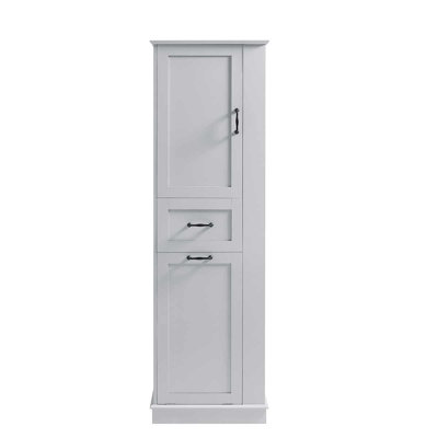 Modern Tall Storage Cabinet, Cabinet With Tilt-Out Compartment And Adjustable Shelves For Bathroom & Home Organization