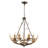 Cronan 6 Lights Retro Farmhouse Resin Antler Chandelier