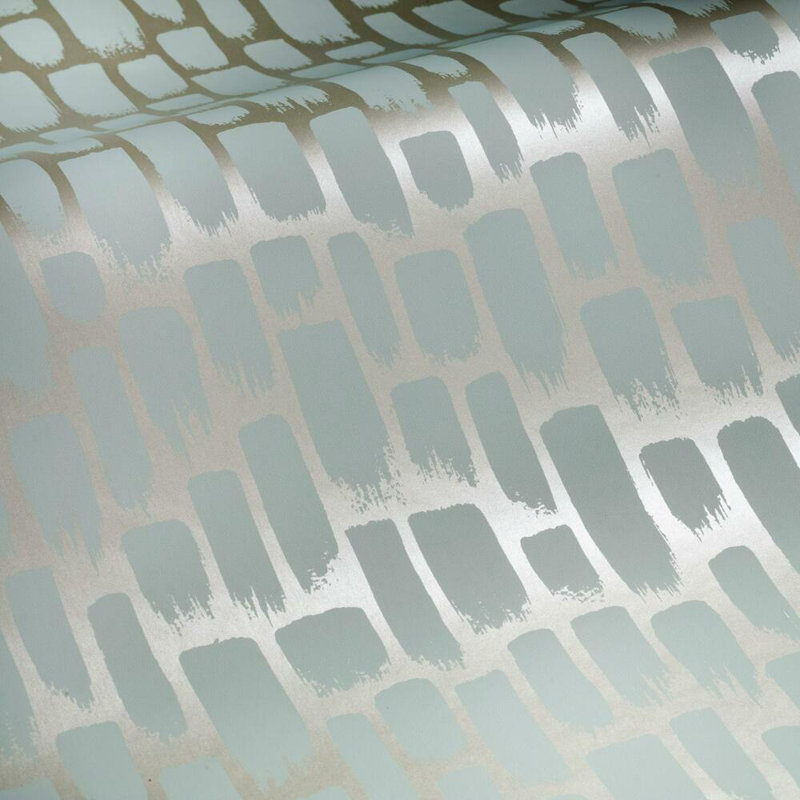 Rouleau de papier peint lisse et colle l 3,12 pi x l 21 po sumi-e, Vert / Taupe