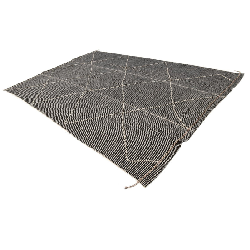 Tapis noir 10 x 14 Porcaro