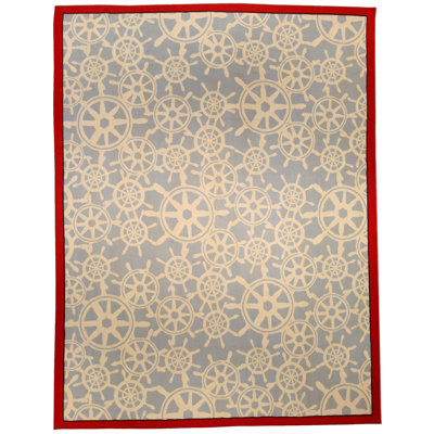 Modern One-of-a-Kind Rectangle 9' X 12' New Age Wool Area Rug in