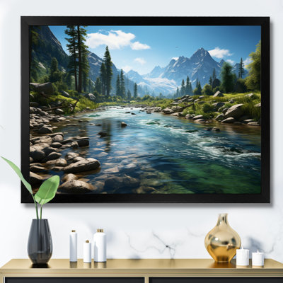 «USA Yosemite National Park Landscape III - États-Unis, art mural, montagne et rivière», reproduction d'art