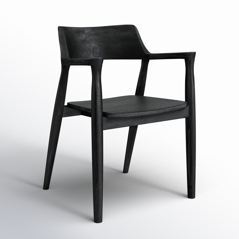 Stafford Teak Dining Chair, Black, Black