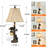 Lorain 26" Dimmable Farmhouse Rustic Resin USB-A/C Table Lamp with Night Light