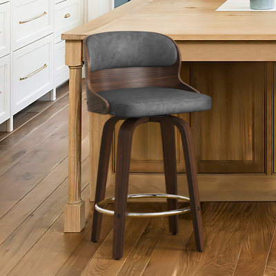 Bresha Swivel Upholstered Counter Stool