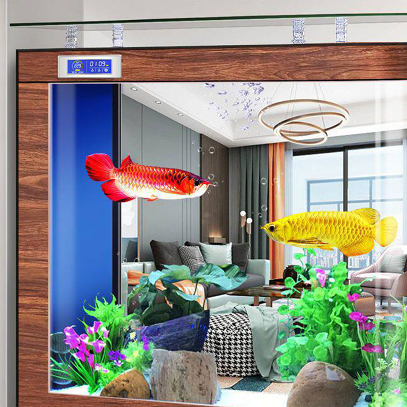 Aquarium moderne 165-175 gallons en acrylique Eco, 47.24, Noyer