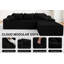 Canapé modulaire convertible en L 101 po-121993572-121993571