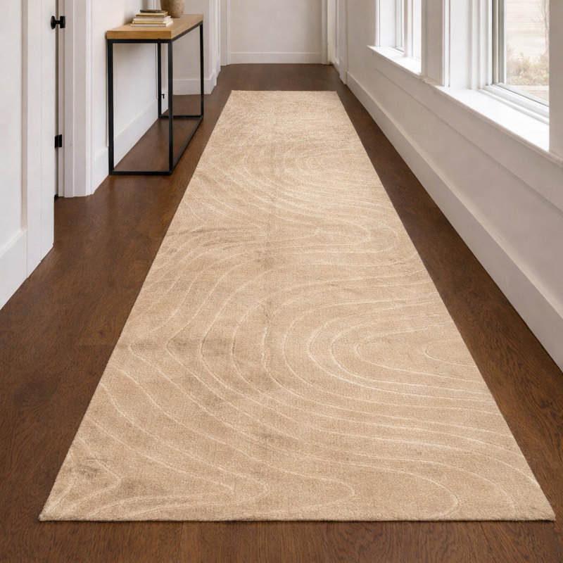 Tapis beige Somos, Beige, Tapis de couloir 2 pi 8 po x 8 pi