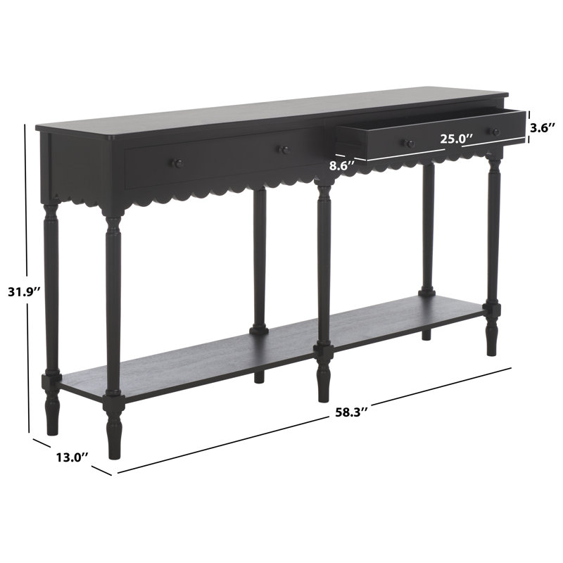 Haven Console Table, Matte Black