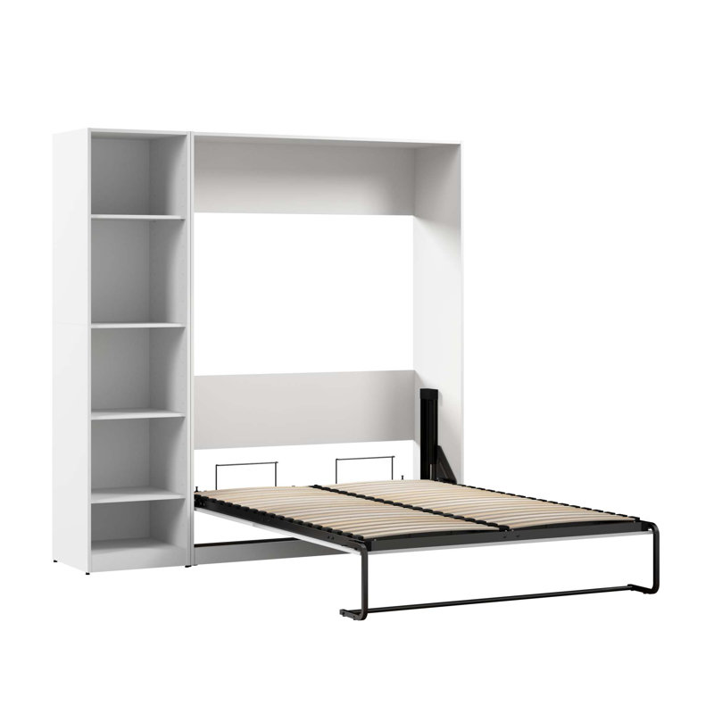 Oneybrook Metal Murphy Bed, White, Full / Double