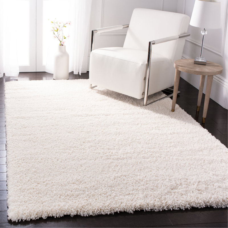 Sador Shag 800 Performance Solid Color Rug, Rectangle 11' x 15', White