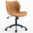 Maddoux Armless Swivel Office Chair Faux Leather Upholstered Waterproof Desk Chair Ergonomic Adjustable Computer Chair-264647578