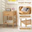40cm W Bamboo / Rattan Bedside Table