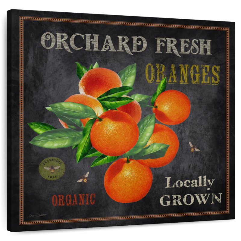 Panneau mural Khylige Orchard Fresh Oranges, H 30 po x l 30 po