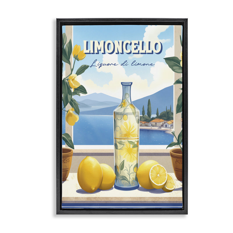 Cadre flottant Limoncello, conçu par Andreas Magnusson, Cadre flottant noir de jais, H 25 po x l 17 po