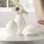 Cecile 3-Piece Hand-Blown Glass Vase Set (White)-1703682234