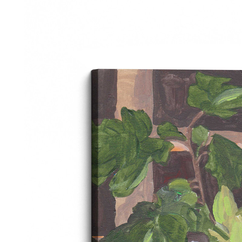 «Olive Waves and White Blooms I» par Melissa Wang, reproduction d'art sur toile, H 20 po x l 20 po