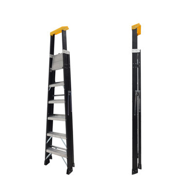 6 - Step Fibreglass Lightweight Folding Step Ladder