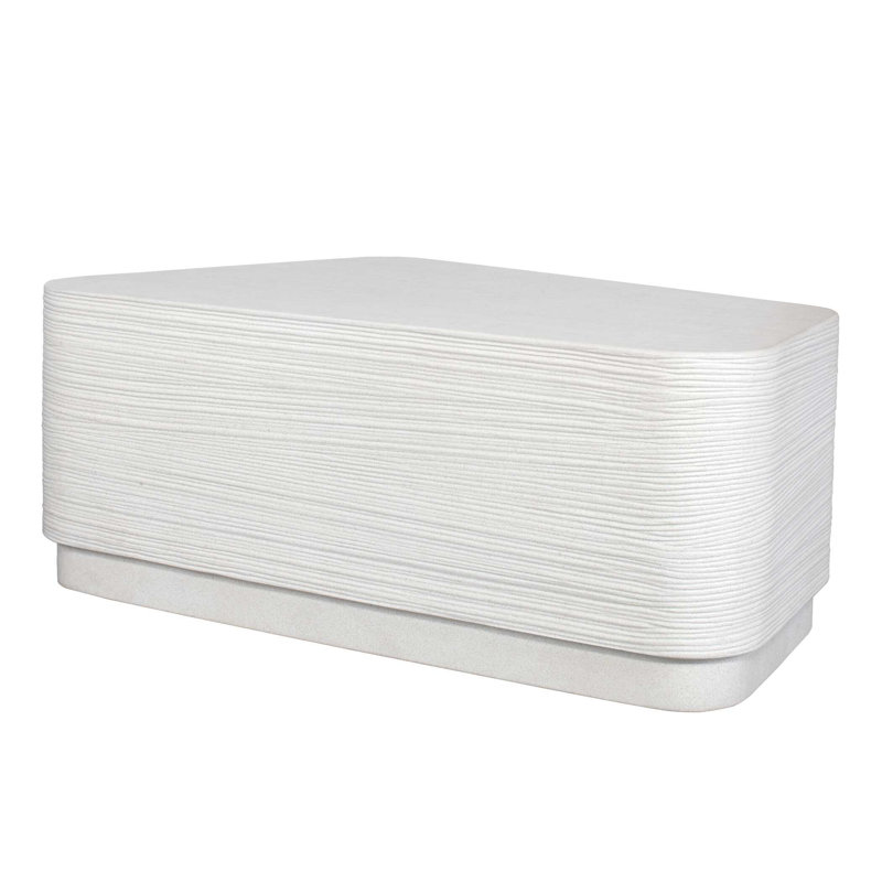 Uttermost Saltwater White Concrete Coffee Table