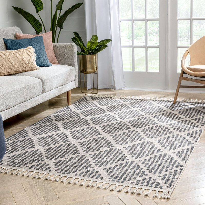 Loop-De-Loop Geometric Synthetic Area Rug, Rectangle 160 x 220cm