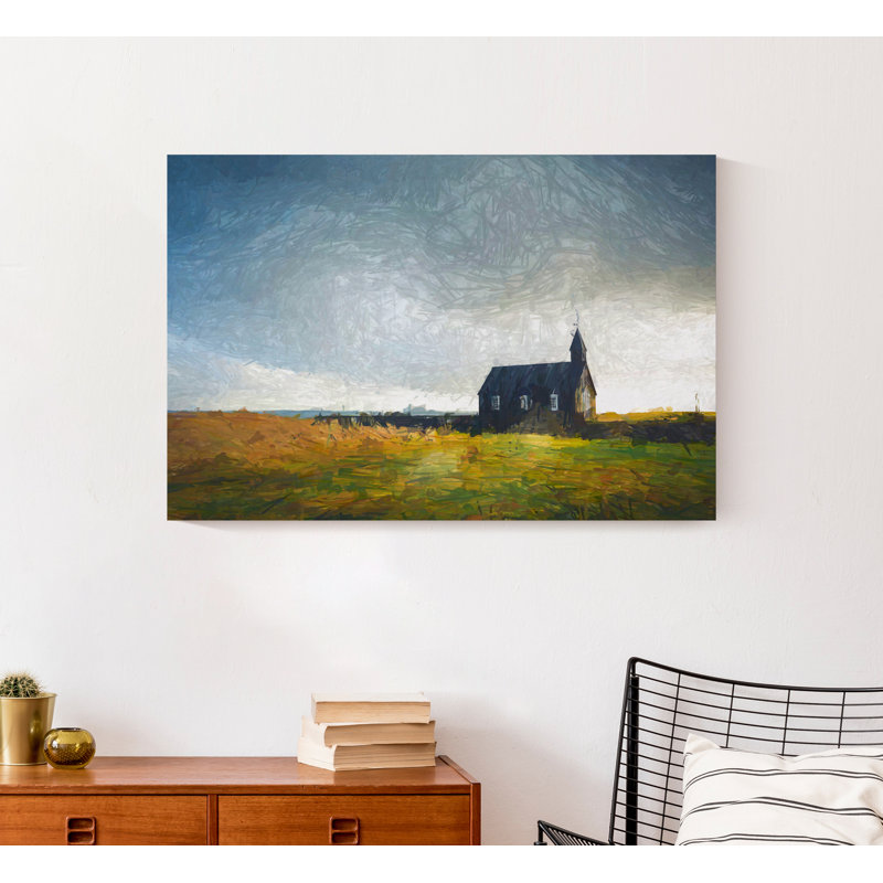 Reproduction d’art sur toile « Overcast Church »-sans cadre
