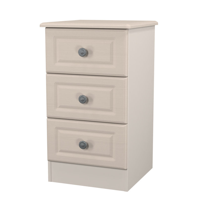 Fully Assembled Yeadon 3 Drawer Bedside Table