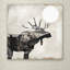 «Jadaya Going Wild V» par Color Bakery, impression sur toile tendue-20567674
