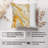 Abstract Golden Geode Crystals Marble XVIII Modern