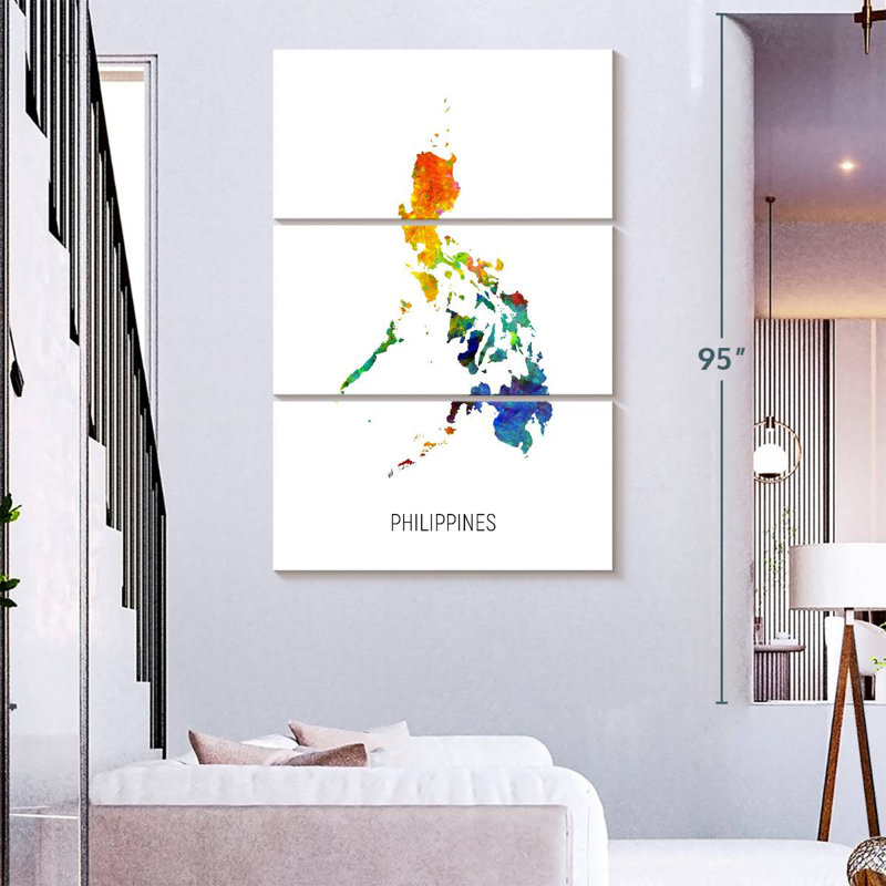 Carte d'aquarelle à Aliaz, Philippines I, H 74 po x l 48 po