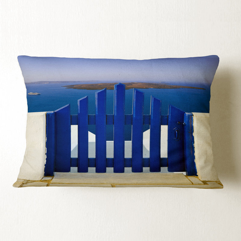 Coussin lombaire santorini abstract view to